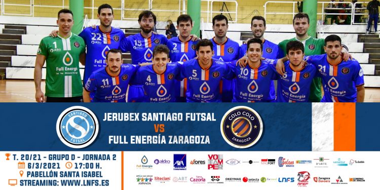 El Full Energía Zaragoza juega, contra Jerubex Santiago Futsal, su primer partido en el Grupo D