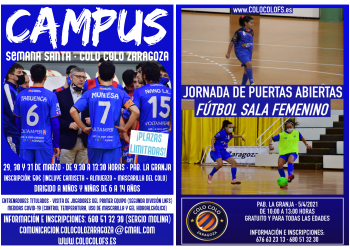 El Colo organiza un campus en semana santa y una jornada de puertas abiertas para fútbol sala femenino