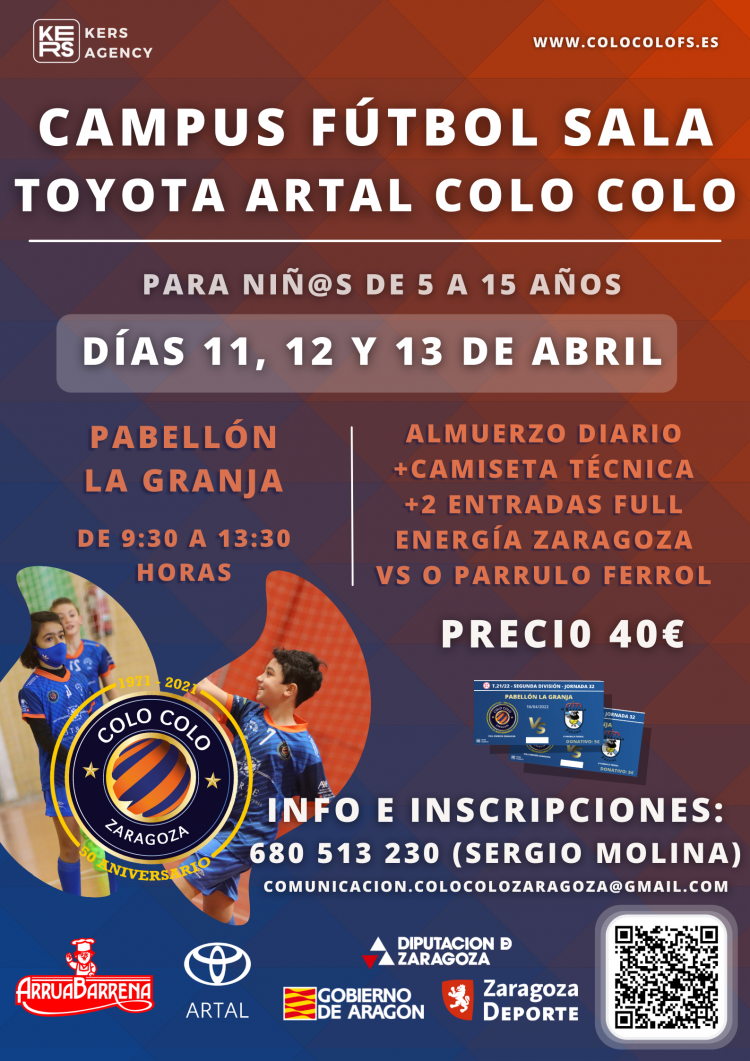 Campus de fútbol Sala – Toyota Artal Colo Colo – Abril 2022