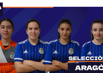 María Coello, Gloria Gonzalvo, Julia Vallespín y María Mallor, en la convocatoria de Aragón Sub-16 para el Campeonato de España 