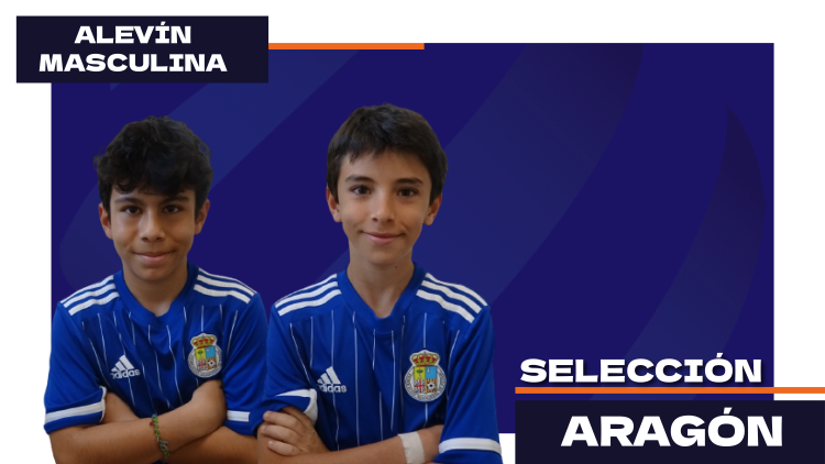 Carlos Salueña y Rubén Sánchez, en la convocatoria de la Selección de Aragón Alevín para jugar el Campeonato de España