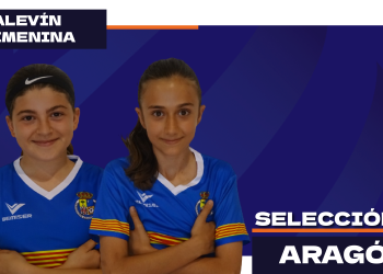 Naia Mendoza y Yaima Segura, con la Selección Alevín de Aragón al Campeonato de España