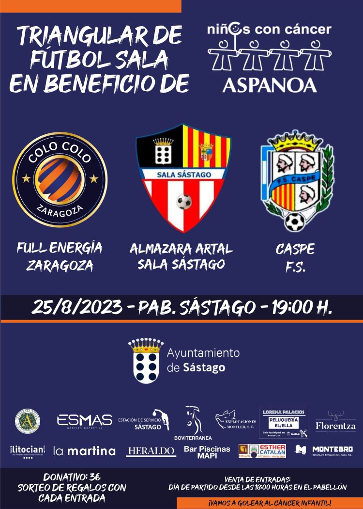 Triangular en Sástago en beneficio de ASPANOA