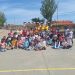Jorge Tabuenca, Marcos Forga y Manu Franco visitan el CEIP Nertóbriga