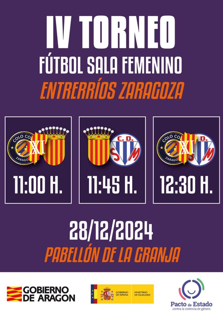 La Granja, pabellón para el IV Torneo de Fútbol Sala Femenino organizado por el Entrerríos Zaragoza