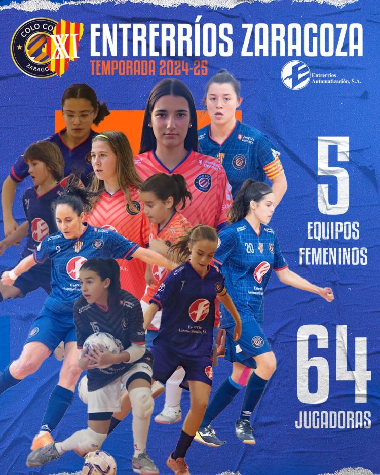 El Entrerríos Zaragoza consolida su estructura femenina con cinco equipos y 64 jugadoras
