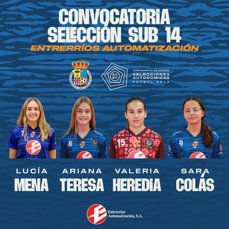 Cuatro jugadoras del Entrerríos, convocadas con la Sub-14 de Aragón