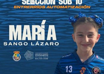 María Sangos, en la convocatoria de la Sub-10 de Aragón