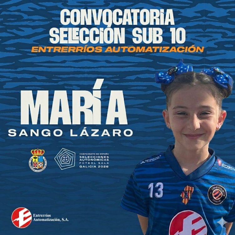 María Sangos, en la convocatoria de la Sub-10 de Aragón