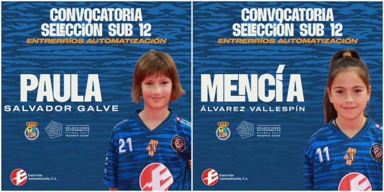 Paula Salvador y Mencía Álvarez, convocadas con la Sub-12 de Aragón